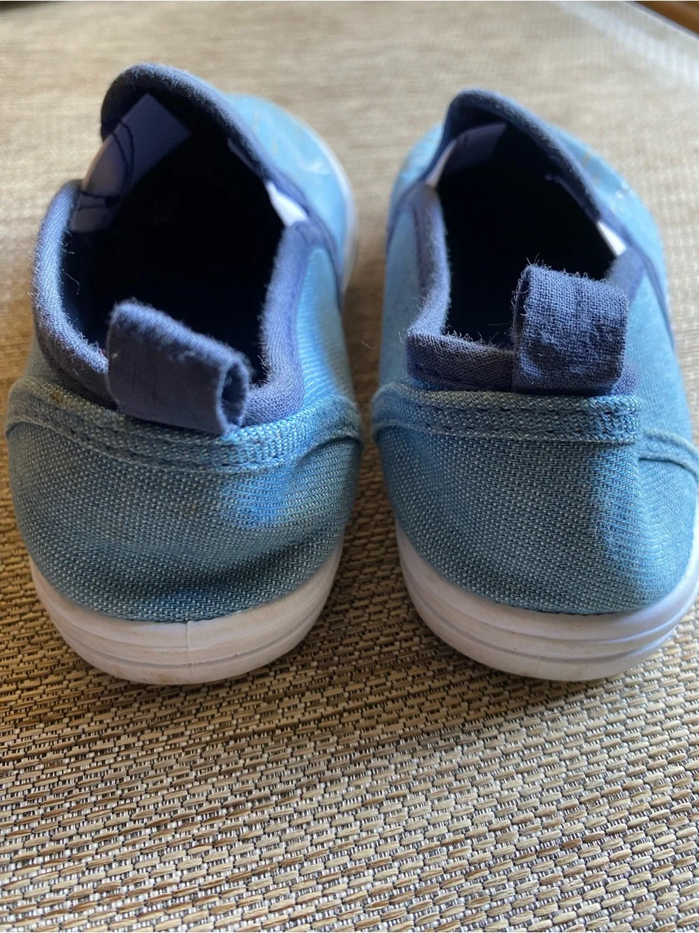 Children's size 10 'Good Vibes' Slip-On Canvas Shoes - Blue